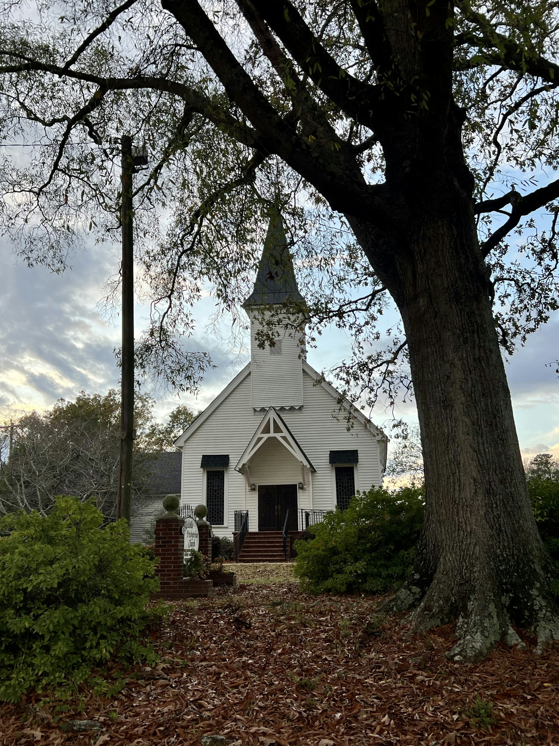 White church building